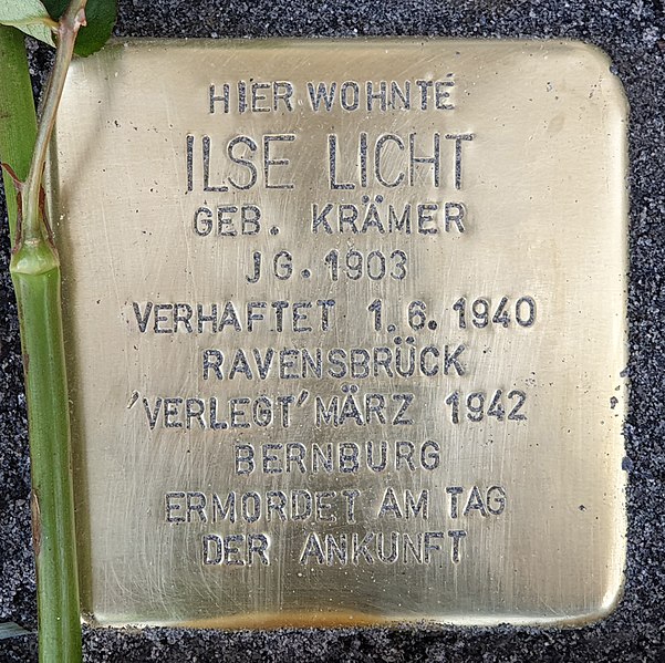 Ein Stolperstein erinnert in Berlin an Ilse Licht