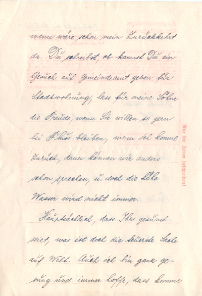 Brief aus dem KZ Buchenwald Seite 2