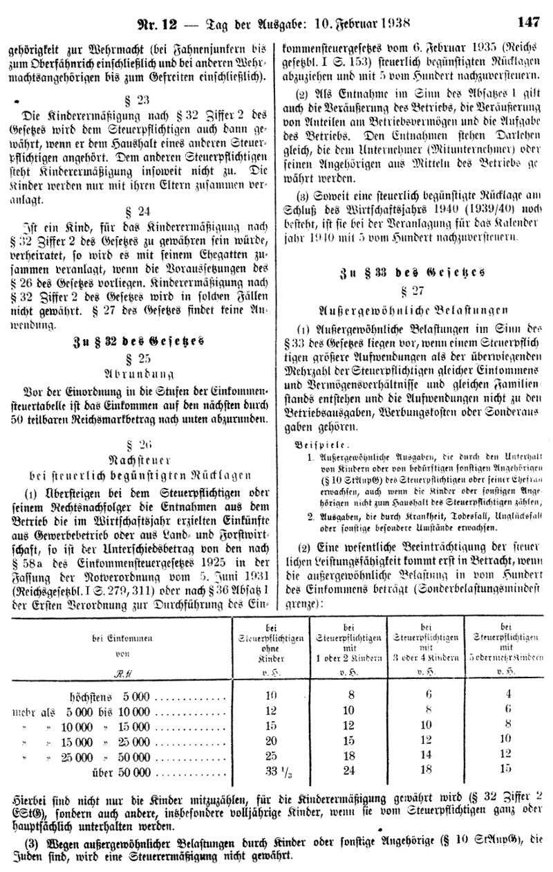 Einkommensteuergesetz 1938