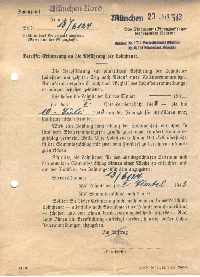 Zum vergrößern hier klicken Finanzamt fordert Lohnsteuer, 23.7.1943, Av.