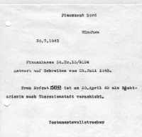 Zum vergrößern hier klicken Finanzamt, Antwort auf Forderung, 30.7.1943