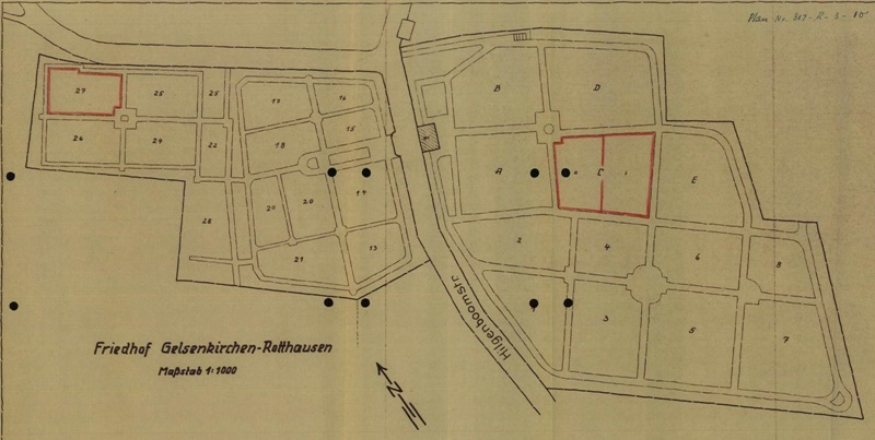 Massengrablagen Friedhof Gelsenkirchen-Rotthausen