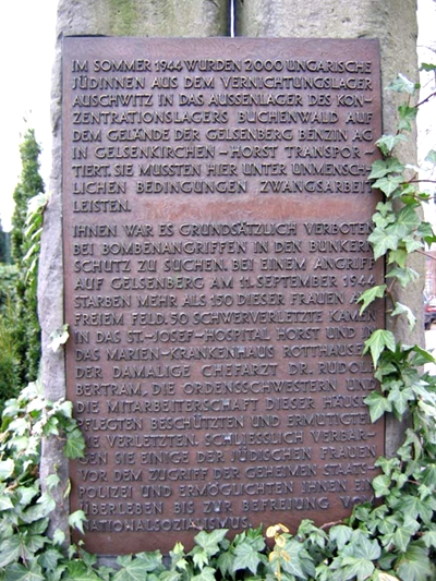 Gedenktafel vor dem Horster Josef-Hospital - Dr. Rudolf Bertram