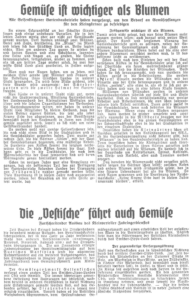 Gemse ist wichtiger als Blumen