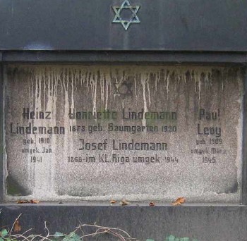 Grabstein auf dem jüdischen Friedhof in Gelsenkirchen-Bulmke