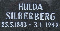 Bild: Grabstein f�r Hulda Silberberg auf dem J�dischen Friedhof in Gelsenkirchen-�ckendorf