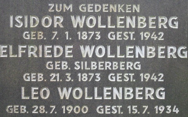 Isidor, Elfriede und Leo Wollenberg