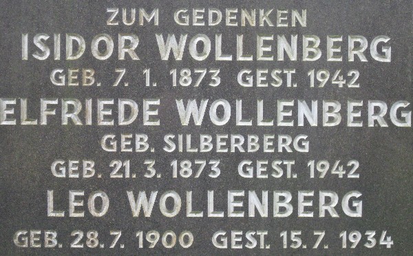 Isidor, Elfriede und Leo Wollenberg
