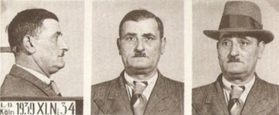 Johann Wernicke. Das Foto wurde vom Erkennungsdienst der Kölner Kriminalpolizei 1939 erstellt