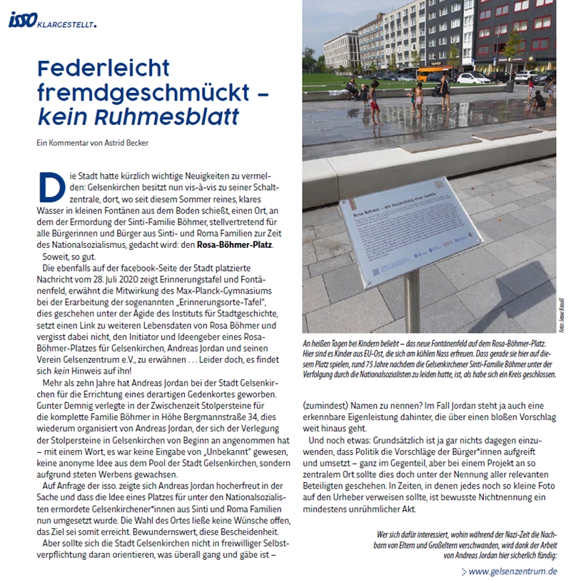 Isso Klargestellt. 'Federleicht fremdgeschmckt - Kein Ruhmesblatt' 