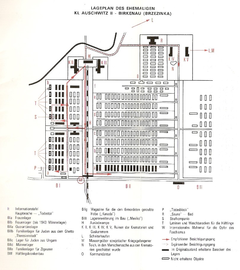 Lageplan KL Auschwitz II Birkenau