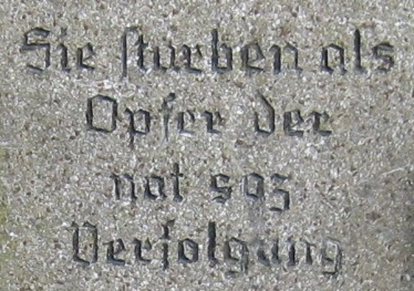 Sie starben als Opfer der nat. soz. Verfolgung