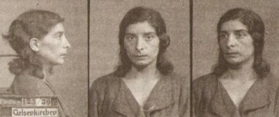 Paprika Müller. Das Foto wurde vom Erkennungsdienst der Gelsenkirchener Kriminalpolizei 1939 erstellt