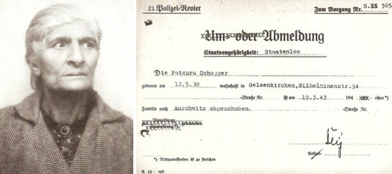Patzura Schopper kurz vor der Deportation nach Auschwitz