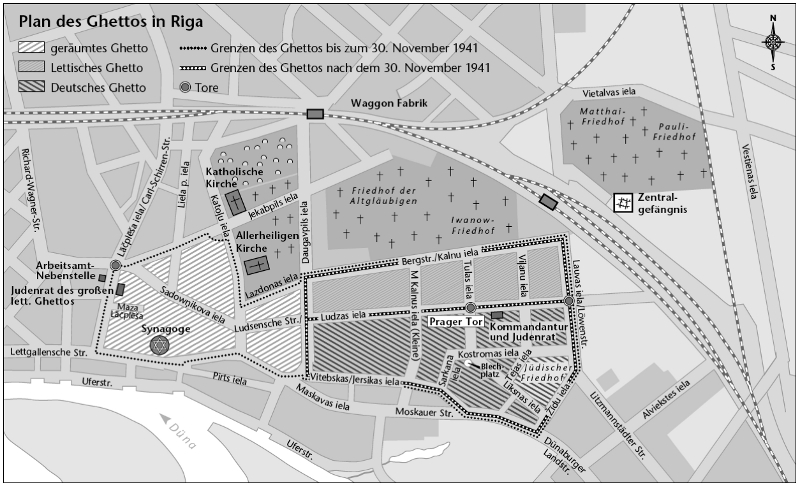 Plan des Rigaer Ghettos