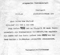 Zum vergrößern hier klicken Rentenanstalt, Antwort, 30.7.1943