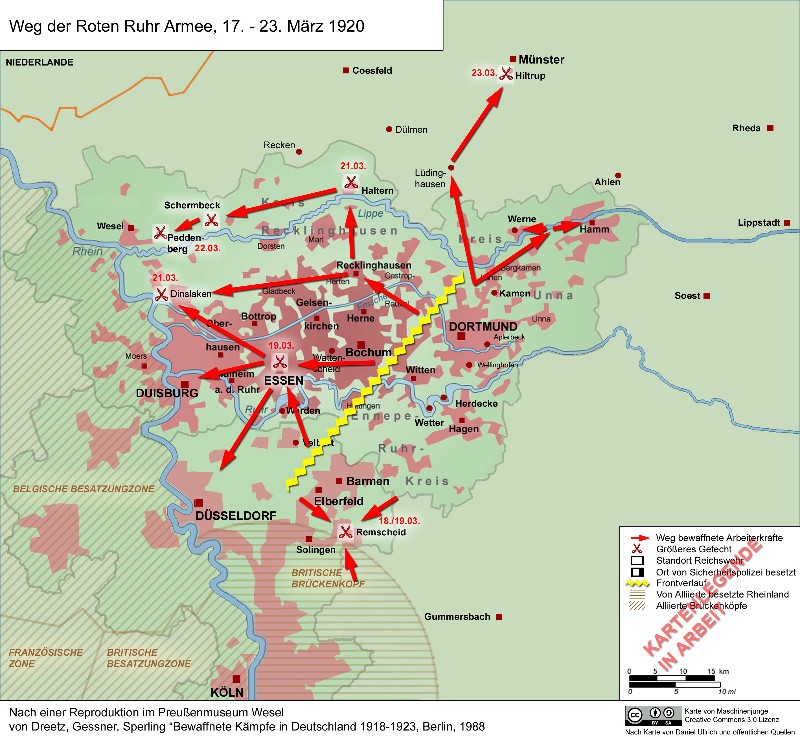 Weg der Roten Ruhrarmee, 17.-23. Mrz 1920