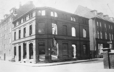 Kriegszerstrte Ruine Im Lrenkamp 2, vor 1953