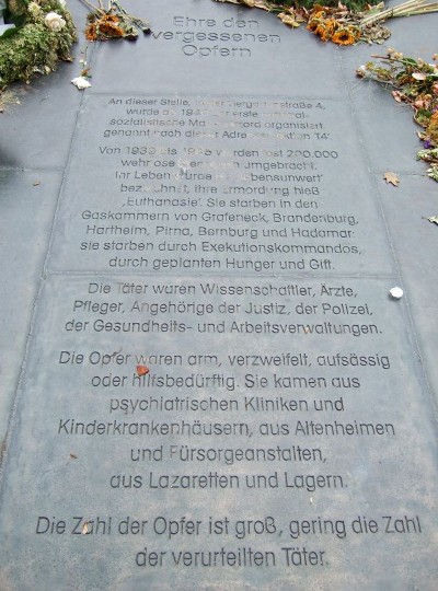 Zum Gedenken an die Opfer der NS-Krankenmorde