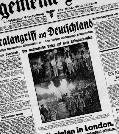 Bcherverbrennung im Mai 1933