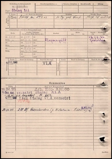 Jakow Worobjow, geb. am 17. Januar 1920. 'Tot Fliegerangriff' 6.11.1944